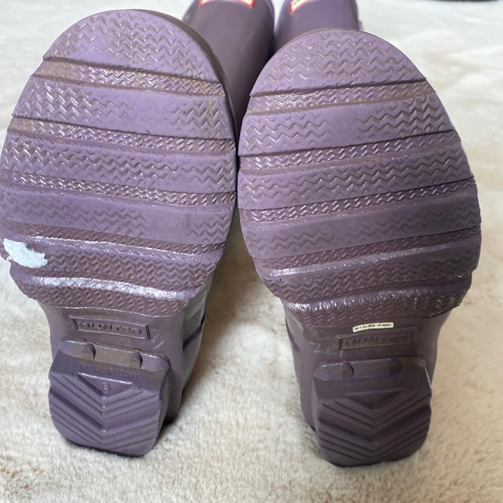 Hunter Glossy Plum Rain Boot 5 - Picture 7 of 11